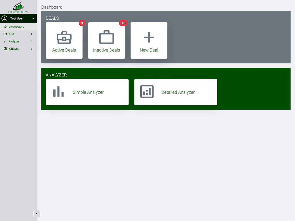 CRE Investor Pro Web & Mobile Application