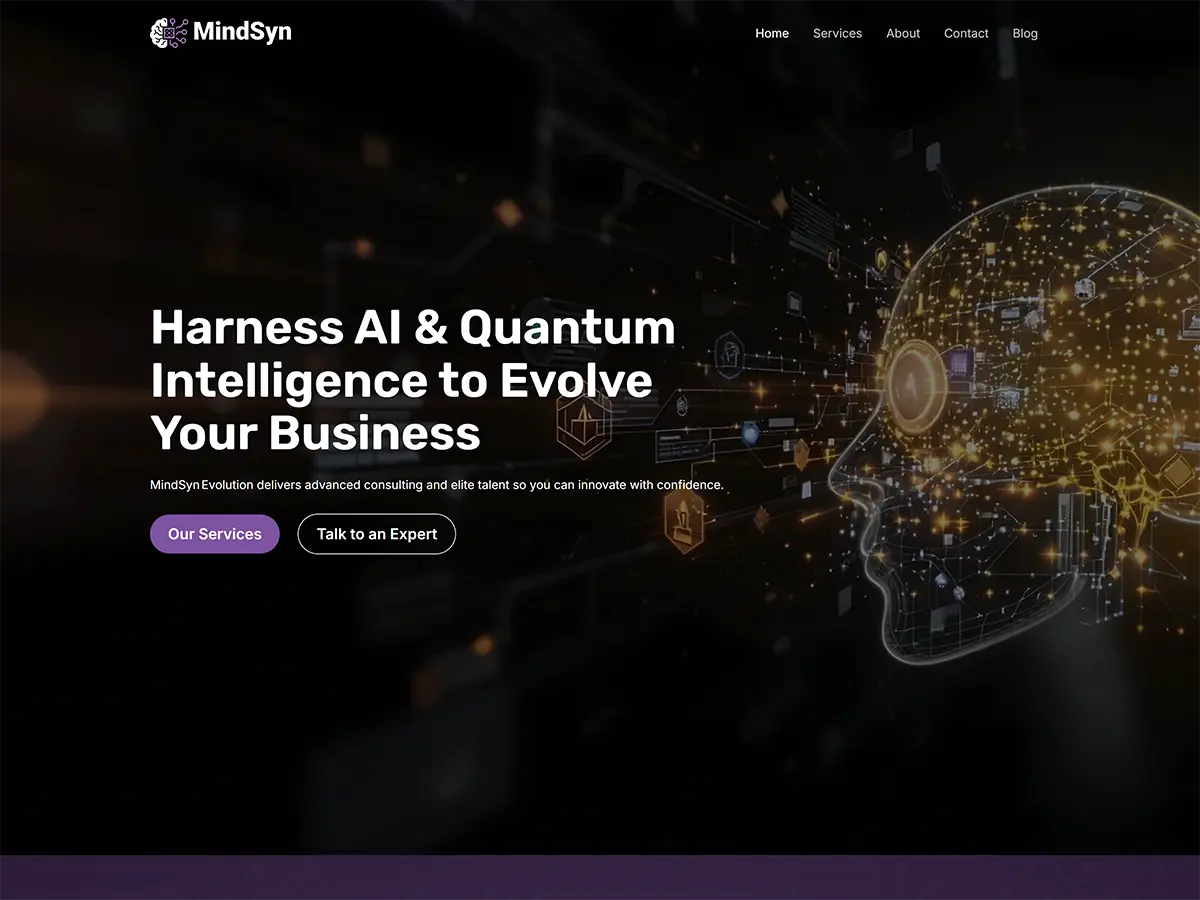 WordPress Website for MindSyn Evolution Screenshot
