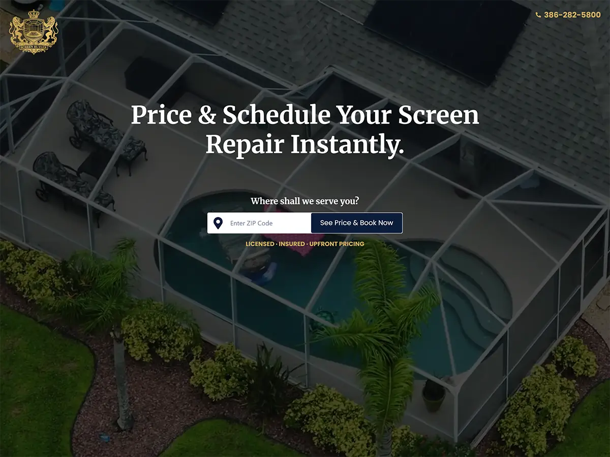WordPress Website for Screen Butler