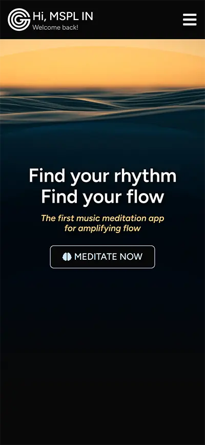 Sonic Temple Studios WordPress Meditation Platform with Advanced Analytics Screenshot (Mobile)